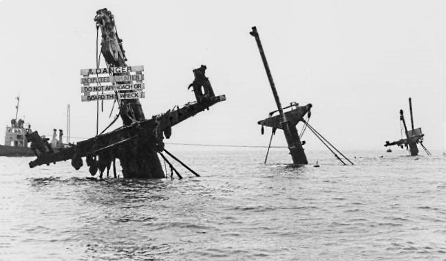 Wreck SS Richard Montgomery survey 1970's